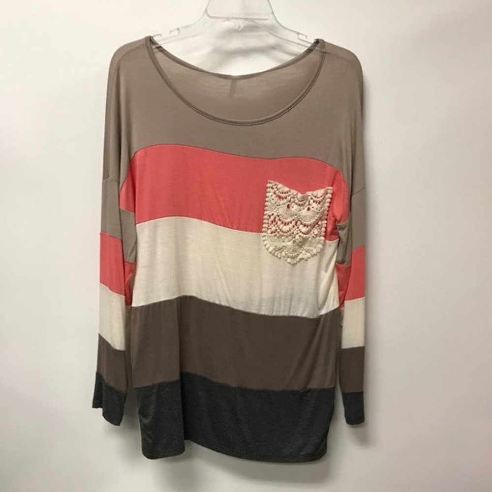 NWOT Oversized Small Auditions Striped T Shirt Top